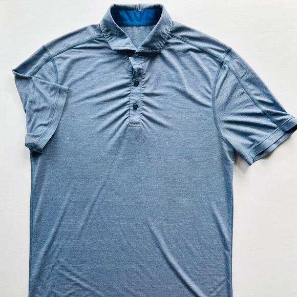 Lululemon Evolution Polo Blue Size XL Short Sleeve Casual Work Travel - Picture 1 of 6